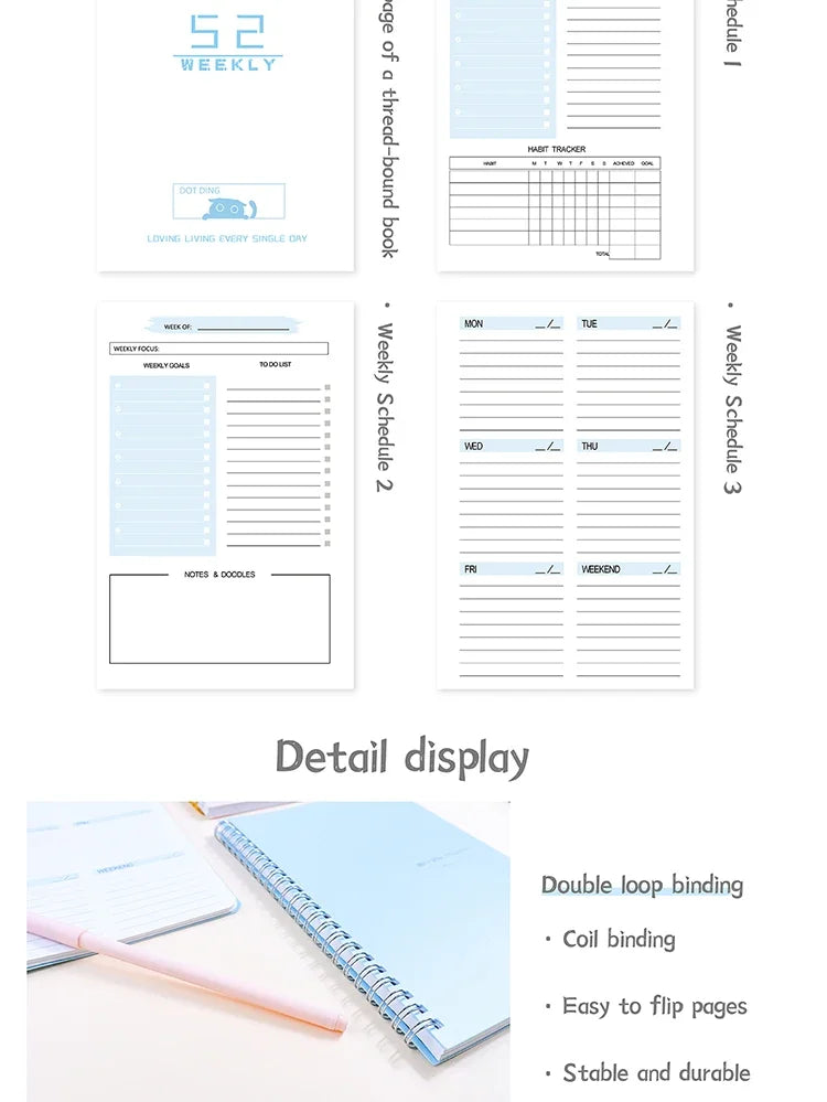 Weekly Planner - 54 sheets