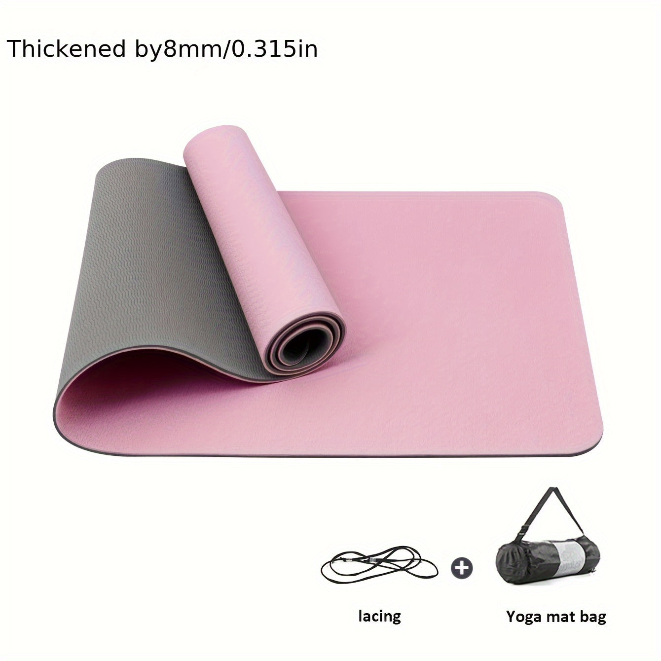 Extra Thick 1/3" Yoga Mat - Double Non-Slip Surface